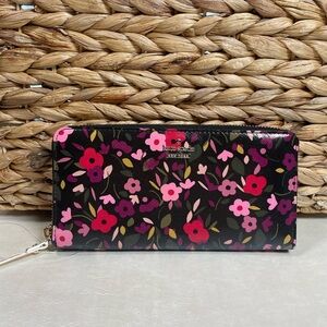 Kate Spade Daycation Boho Floral Neda Leather Wallet- Storybook Lining
